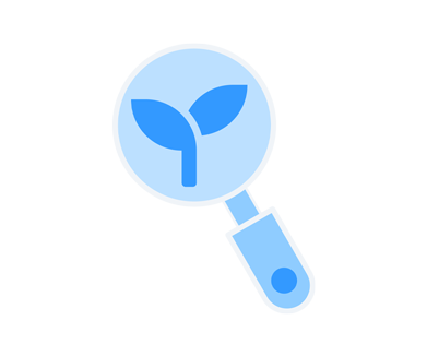 Plant in a Magnifying Glass